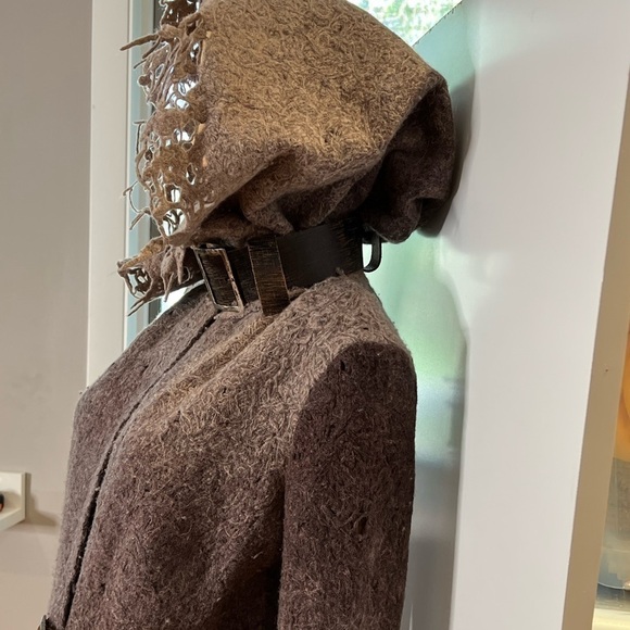 Casch by Gro Abrahamsson Sz 38 Boiled Wool Coat - Work of Art - Picture 2 of 16
